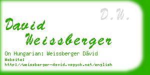 david weissberger business card